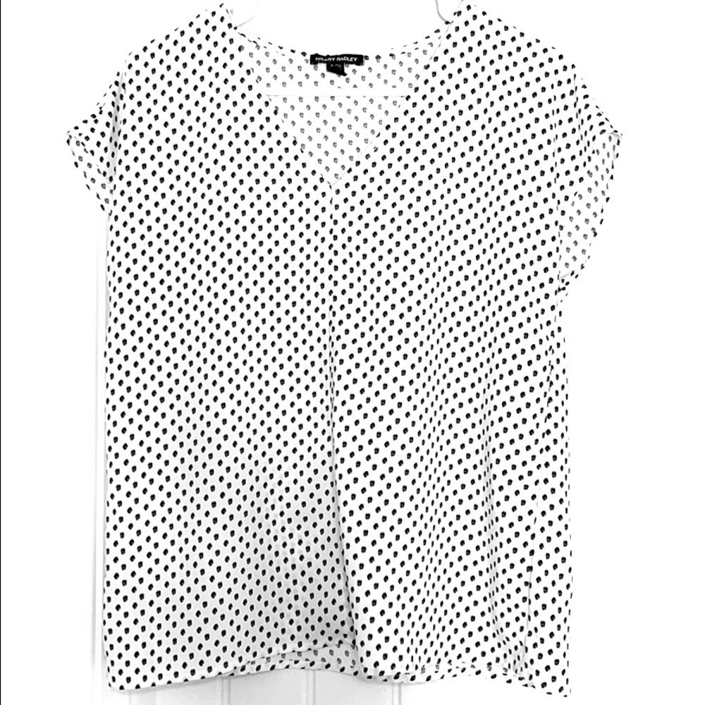 Classic black and white dotted blouse